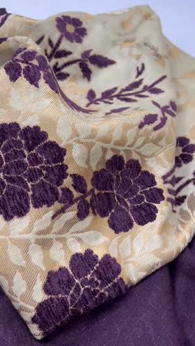Rs 6495 Pehnawa Raiz Arts peech wool jamawar shawl 3pc Rs 6495 Pehnawa Raiz Arts peech wool jamawar shawl 3pc